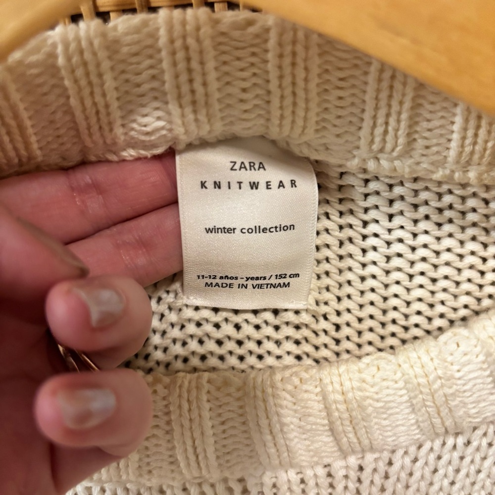 Zara Cream Knitwear Top - Picture 3 of 3
